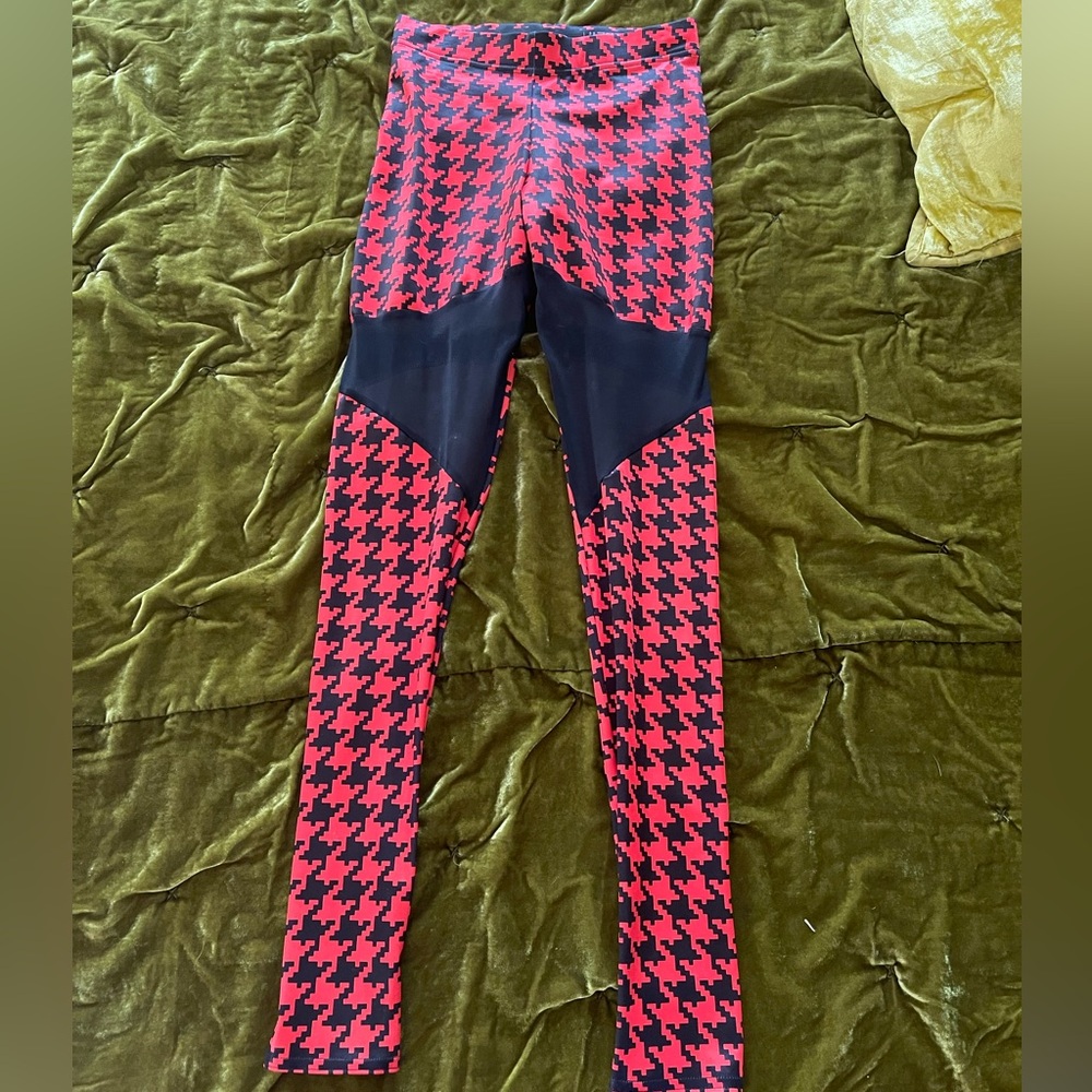 Blackmilk red houndstooth spartan leggings